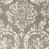 2' X 4' Gray Damask Power Loom Area Rug